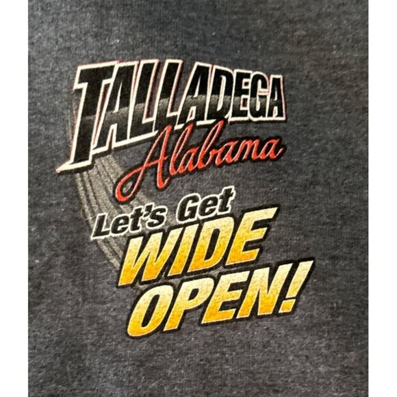 NASCAR Talladega Alabama 2016 Hoodie Heavy LG Gray Fast Cars & Whiskey Glass - Picture 3 of 7